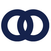 Two circles overlapping graphic